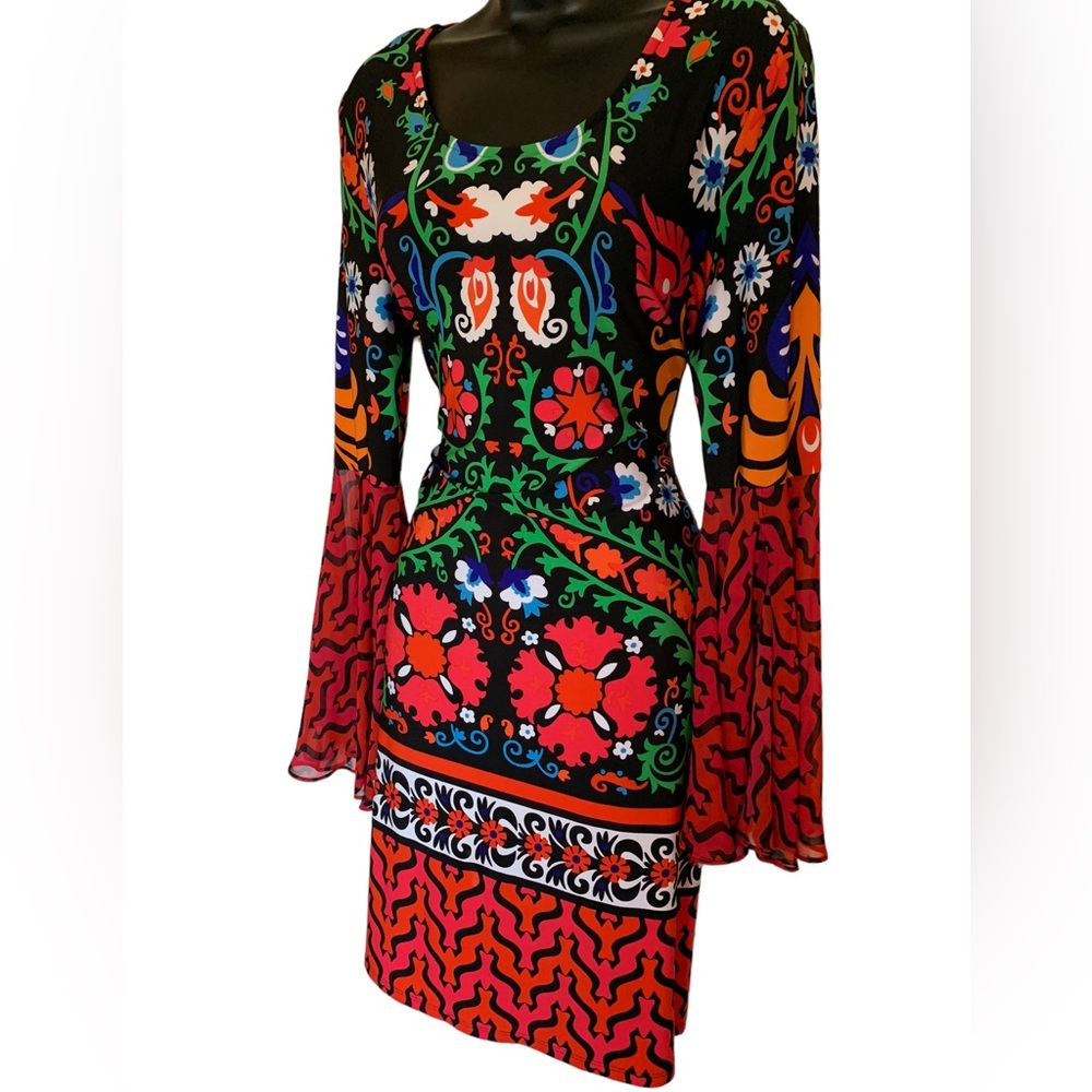 NWOT MSK Bold Print Dress Sz Med
